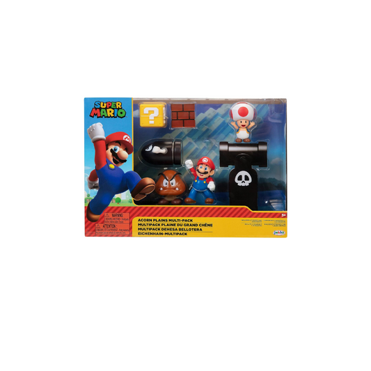 Super Mario Acorn Plains 2.5in Diorama Set Nintendo Game Scene for Collectors and Fans