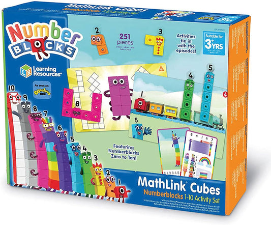 Math Link Cubes Number blocks 1-10 Activity Set, Early Years Maths Learning, Build, Learn & Play in The Classroom & at Home