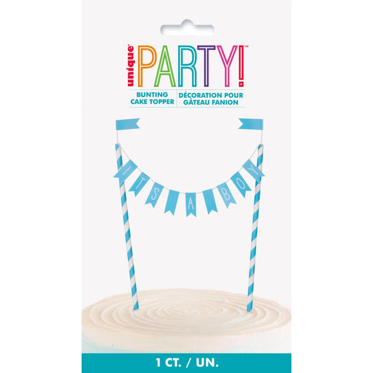 "It's a Boy" Baby Shower Bunting Cake Topper