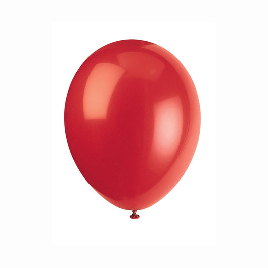 12" Latex Balloons, 50 In A Pack - Cherry Red