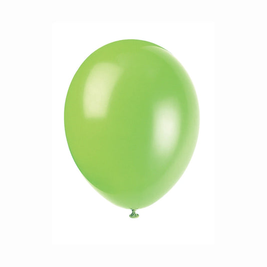 12" Latex Balloons, 50 In A Pack - Neon Lime