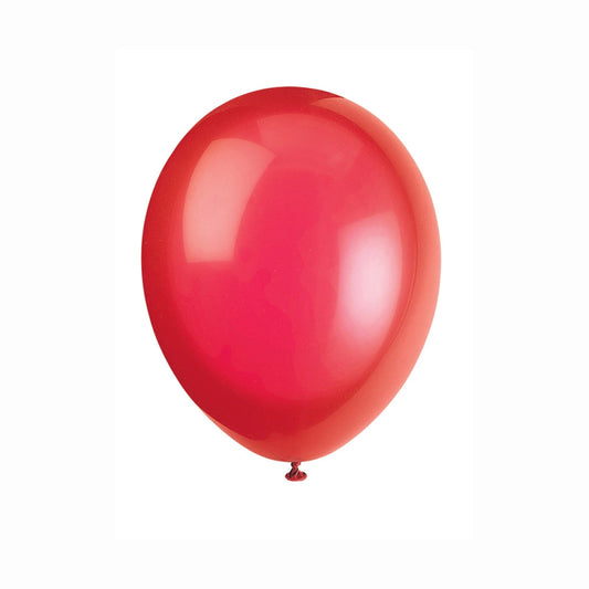 12" Latex Balloons, 50 In A Pack - Scarlet Red