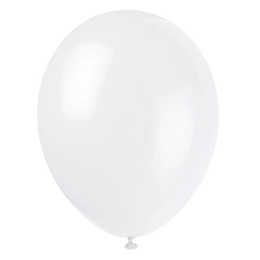 12" Premium Latex Balloons, 10 In A Pack - Linen White