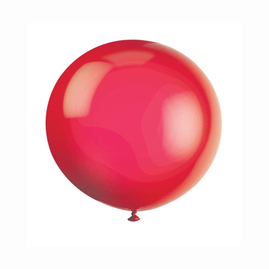 36" Latex Balloons, 6 In A Pack - Scarlet Red