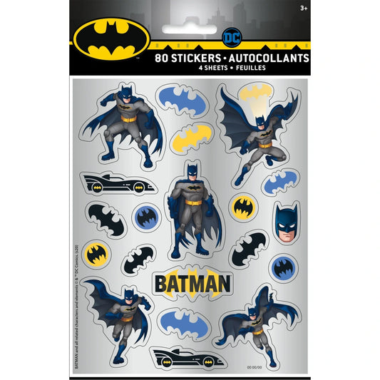Batman Sticker Sheets, 4 In A Pack