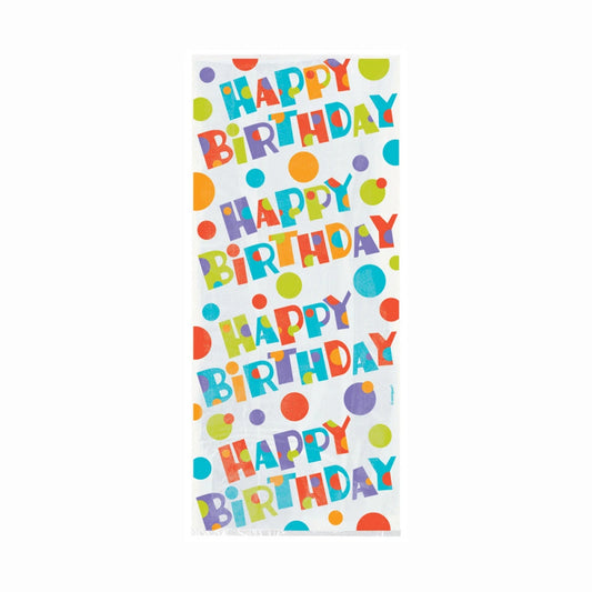 Bubbly Birthday Cellophane Bags, 20 In A Pack