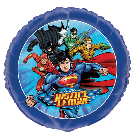 Justice League Round Foil Balloon 18", Packaged
