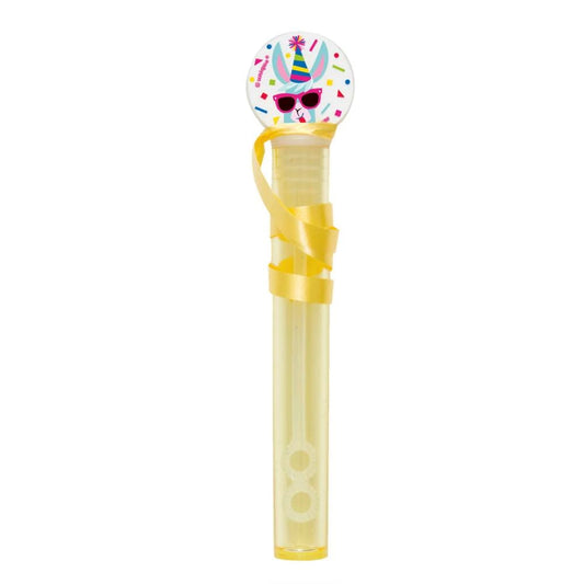 Llama Birthday Bubbles & Wands, 4 In A Pack