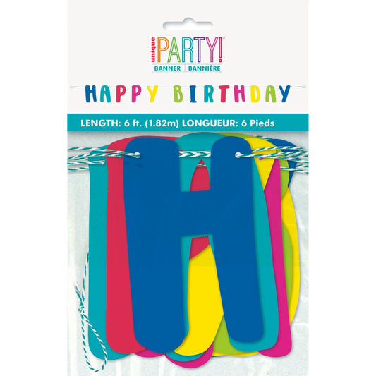 Llama Happy Birthday Letter Banner, 6 ft
