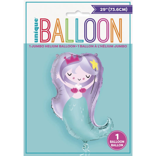 Mermaid Giant Foil Balloon 29", Packaged