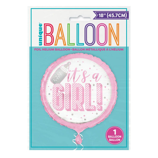 Pink ItÃ¢â‚¬â„¢s a Girl Foil Balloon 18", Packaged - [Case Pack - 12]