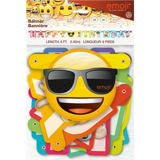 Rainbow Fun Emoji Large Jointed Banner