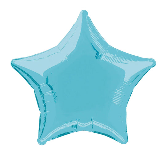 Solid Star Foil Balloon 20", Packaged - Baby Blue