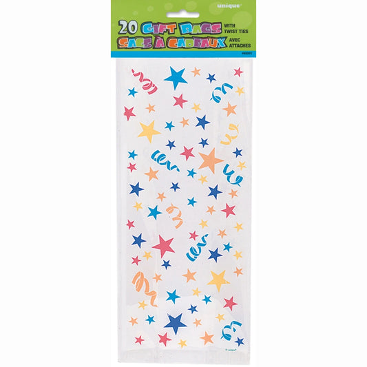 Stars Cellophane Bags, 20 In A Pack