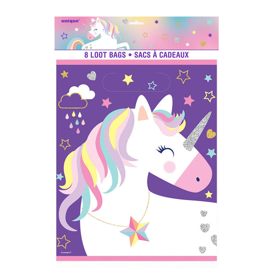 Unicorn Loot Bags, 8 In A Pack