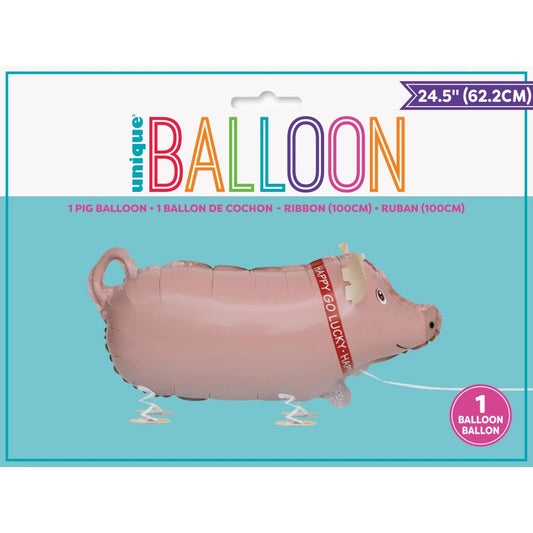 Walking Pet Pig Foil Balloon