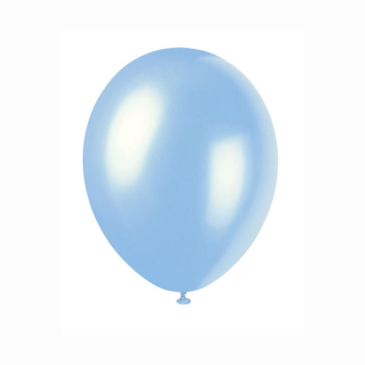 12" Latex Balloons, 50 In A Pack - Sky Blue