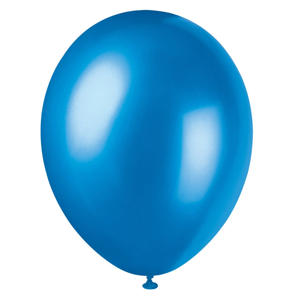 12" Premium Pearlized Balloons, 8 In A Pack - Cosmic Blue