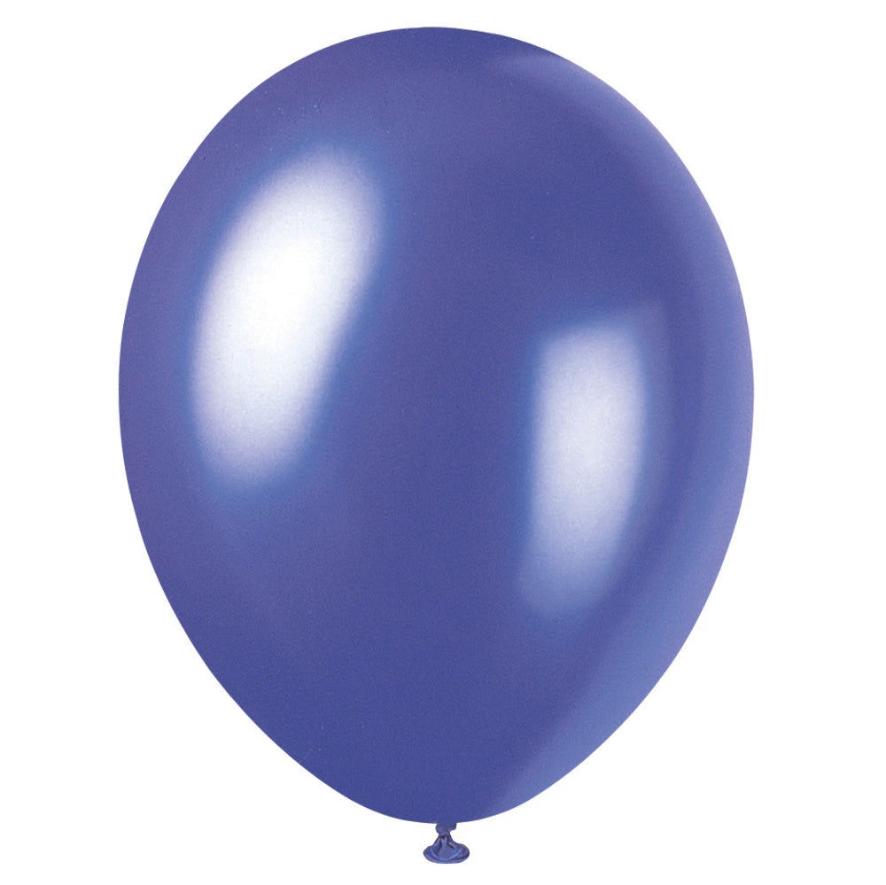12" Premium Pearlized Balloons, 8 In A Pack - Ele In A Packric Purple