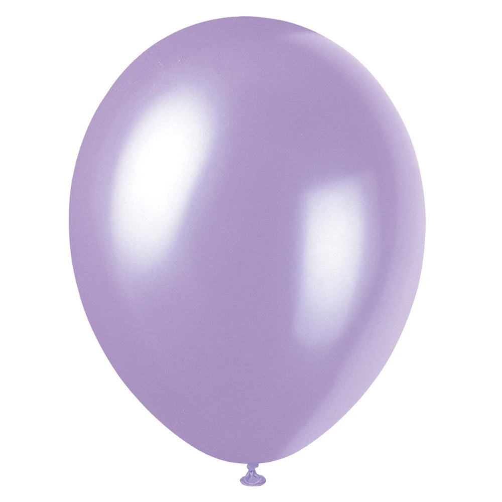 12" Premium Pearlized Balloons, 8 In A Pack - Lovely Lavender