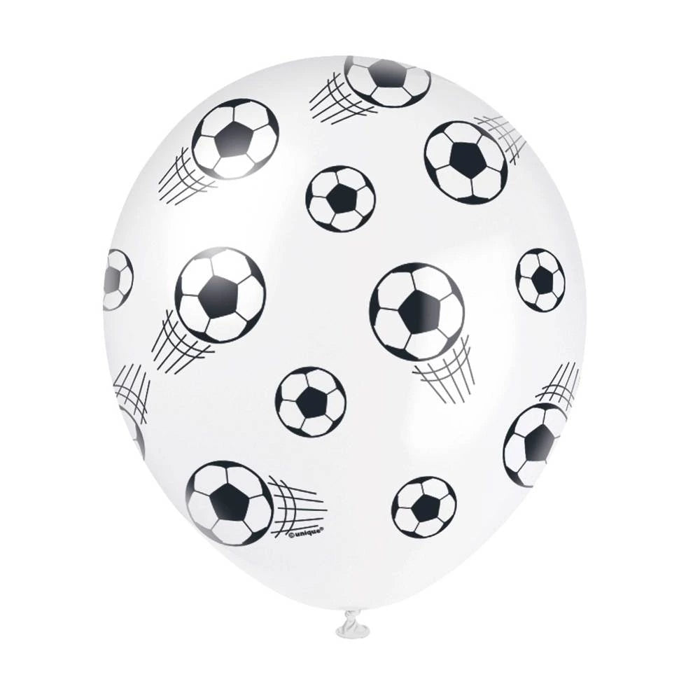 3D Soccer 12" Latex Balloons, 5 In A Pack