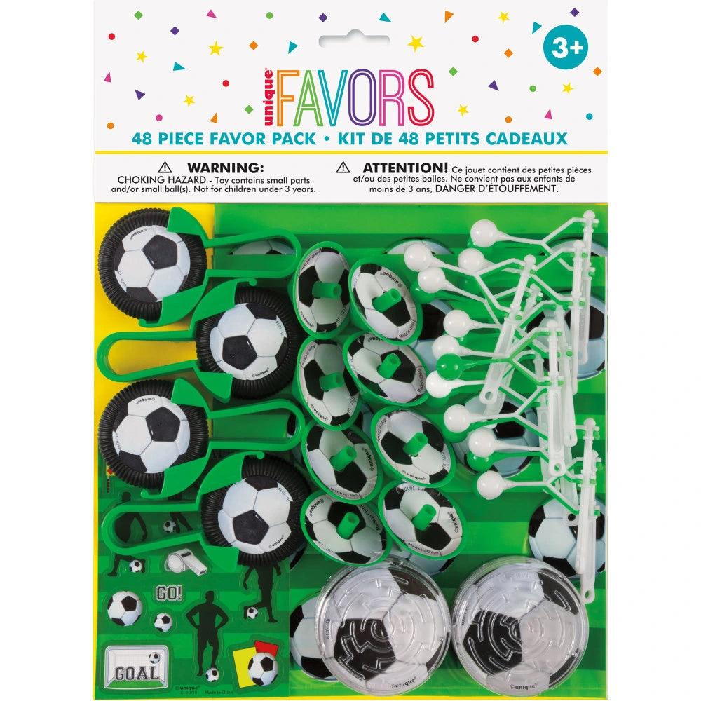 3D Soccer Favor Pack, 48 In A Pack