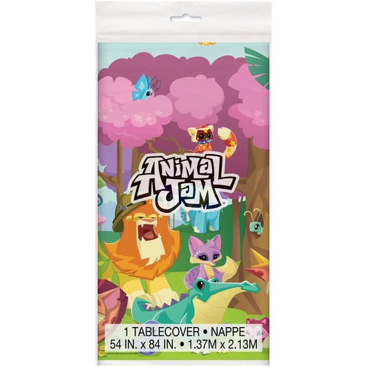 Animal Jam Re In A Packangular Plastic Table Cover, 54"x84"