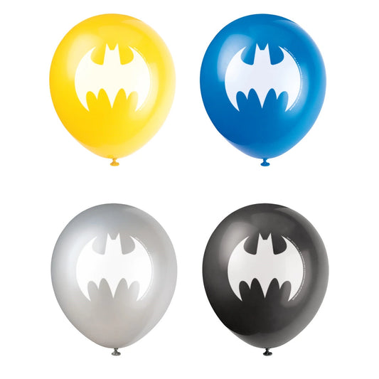 Batman 12" Latex Balloons, 8 In A Pack