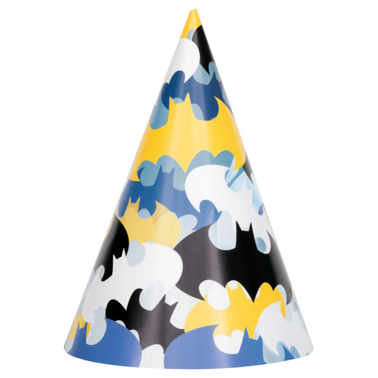 Batman Party Hats, 8 In A Pack