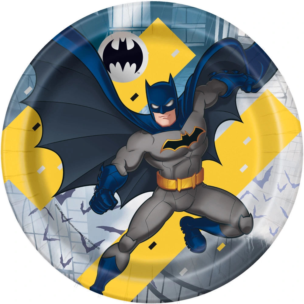 Batman Round 9" Dinner Plates, 8 In A Pack