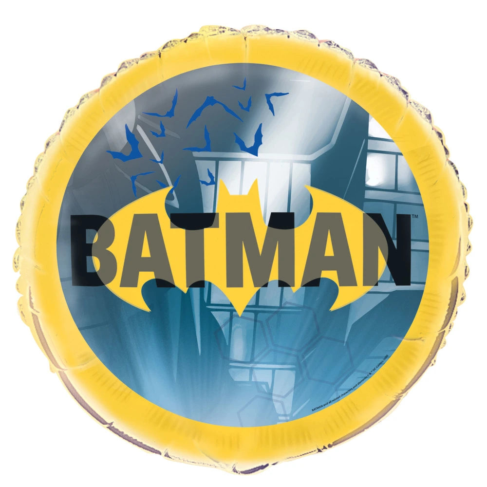 Batman Round Foil Balloon 18", Packaged