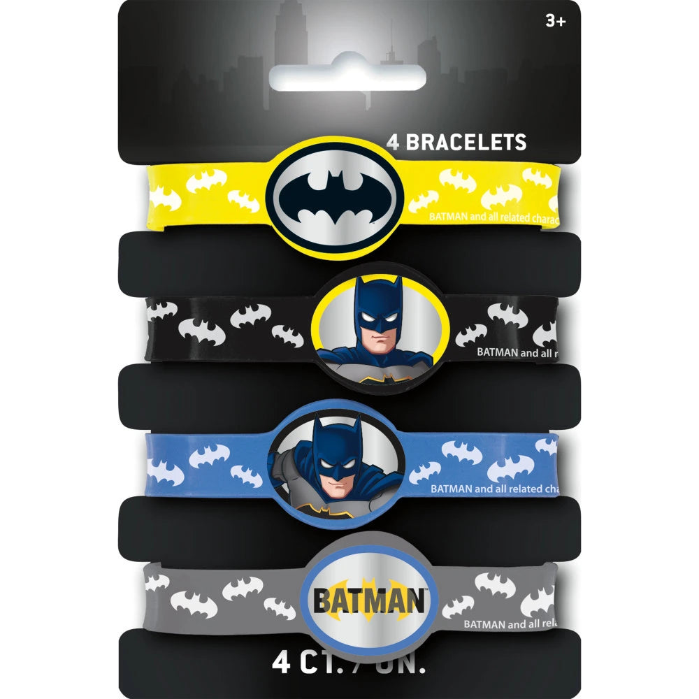 Batman Stretchy Bracelets, 4 In A Pack