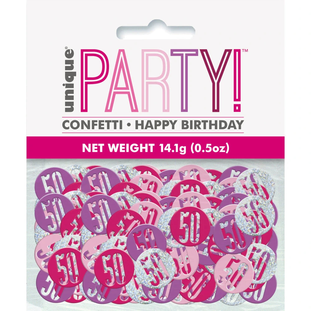 Birthday Pink Glitz Number 70 Confetti, .5oz