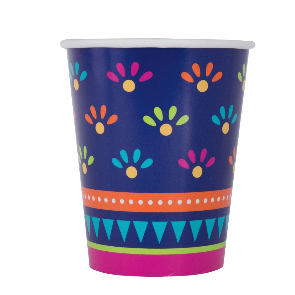 Boho Fiesta 9oz Paper Cups, 8 In A Pack