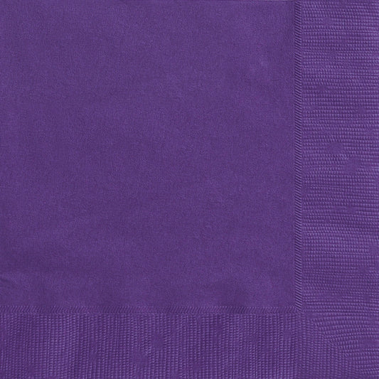 Deep Purple Solid Luncheon Napkins, 50 In A Pack