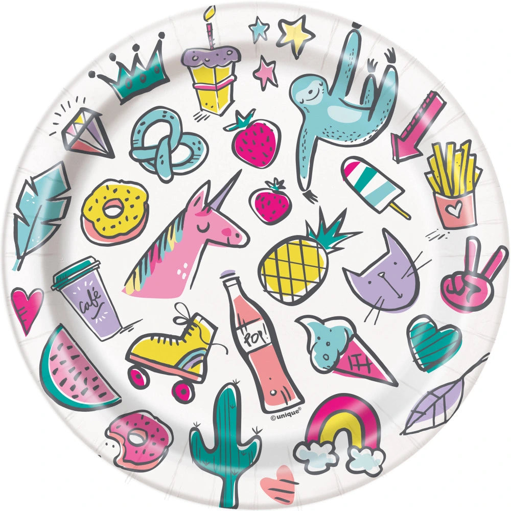 Favorite Things Birthday Round 7" Dessert Plates, 8 In A Pack