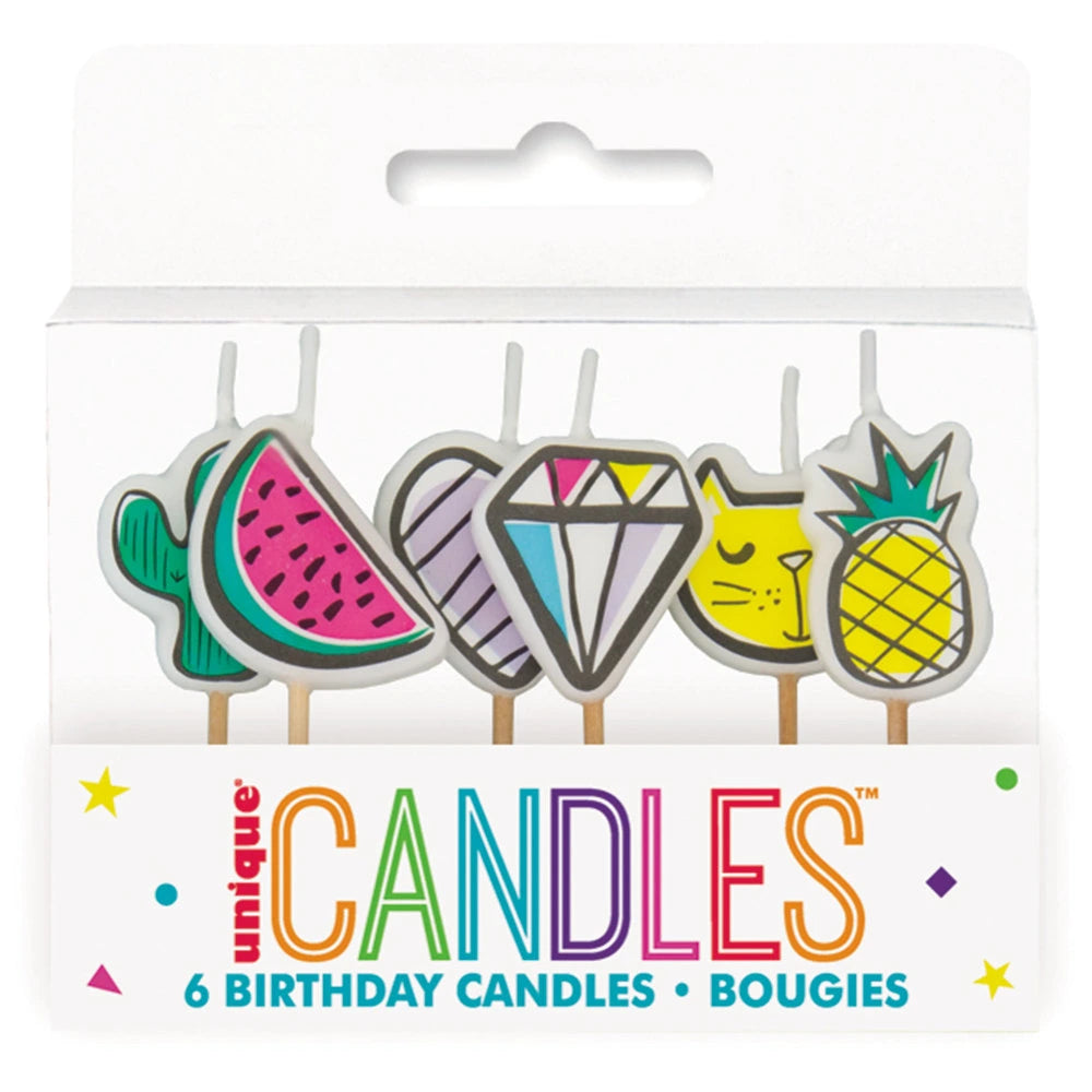 Favorite Things Pick Birthday Candles, 6 In A Pack