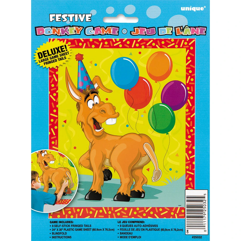 Festive Pin the Tail on the Donkey Game