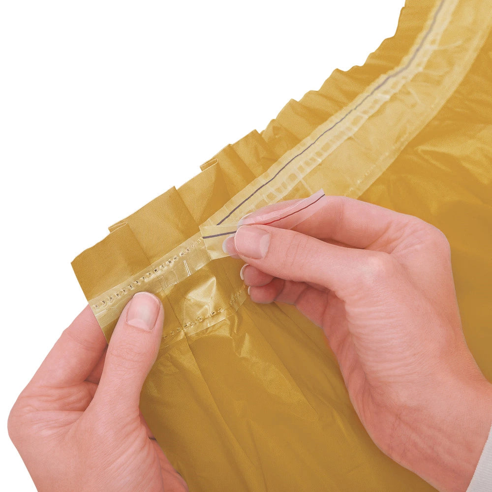 Gold Solid Plastic Table Skirt, 29"x14ft