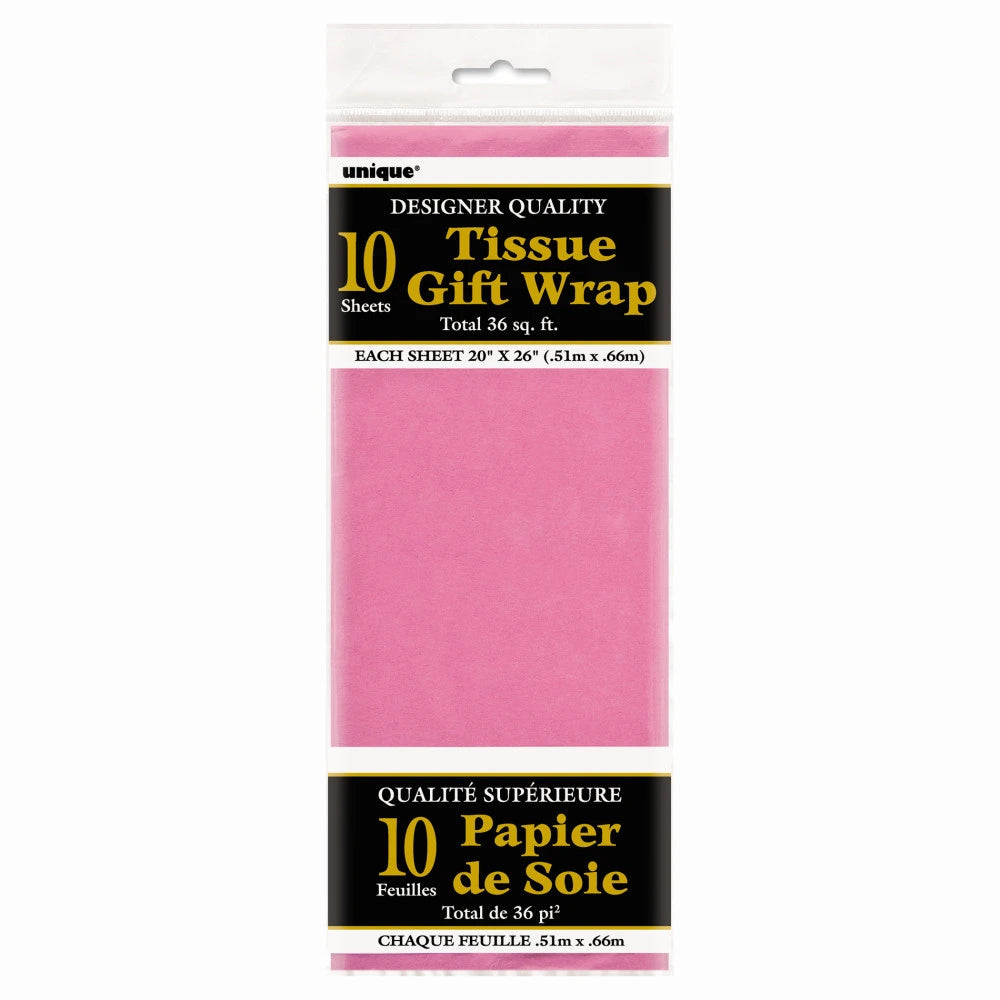 Hot Pink Tissue Sheets, 10 In A Pack