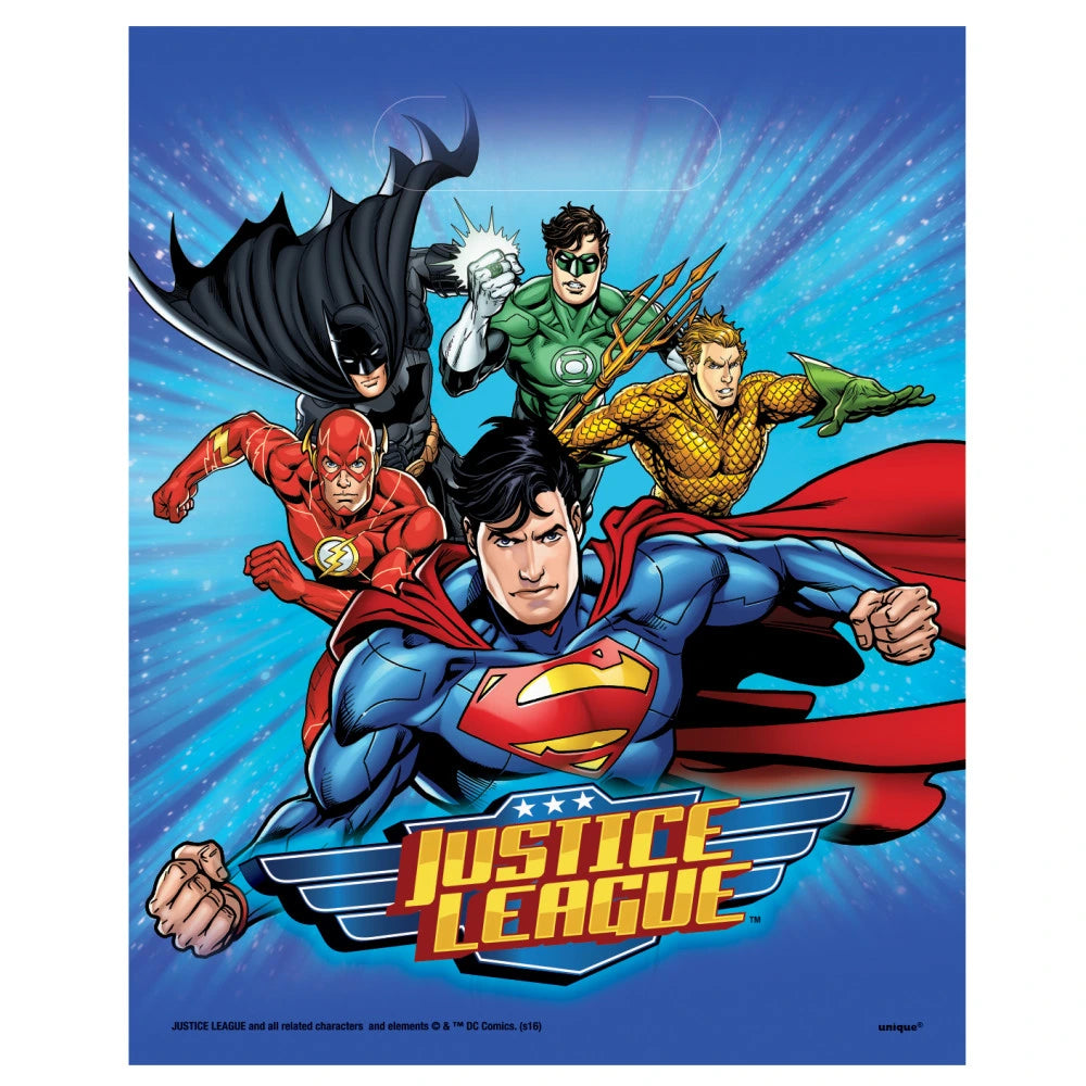 Justice League Loot Bags, 8 In A Pack