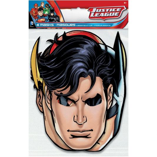 Justice League Party Masks, 8 In A Pack
