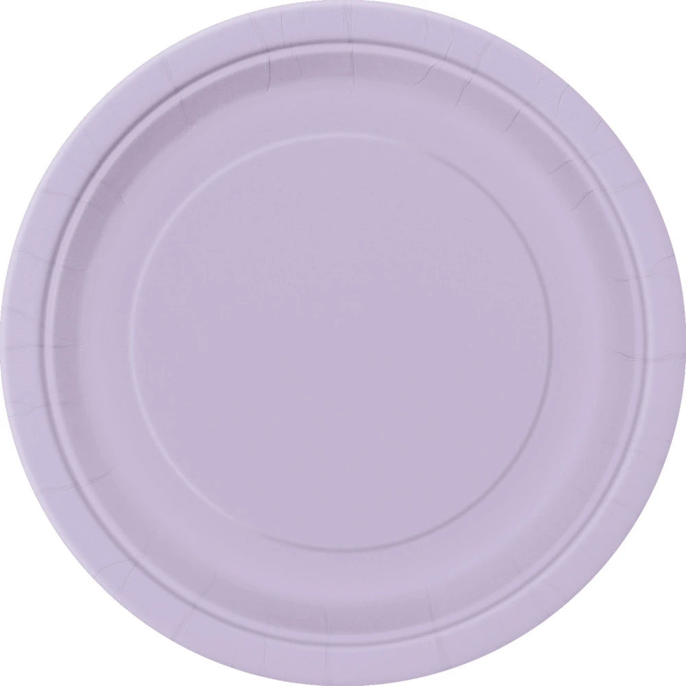 Lavender Solid Round 9" Dinner Plates, 16 In A Pack