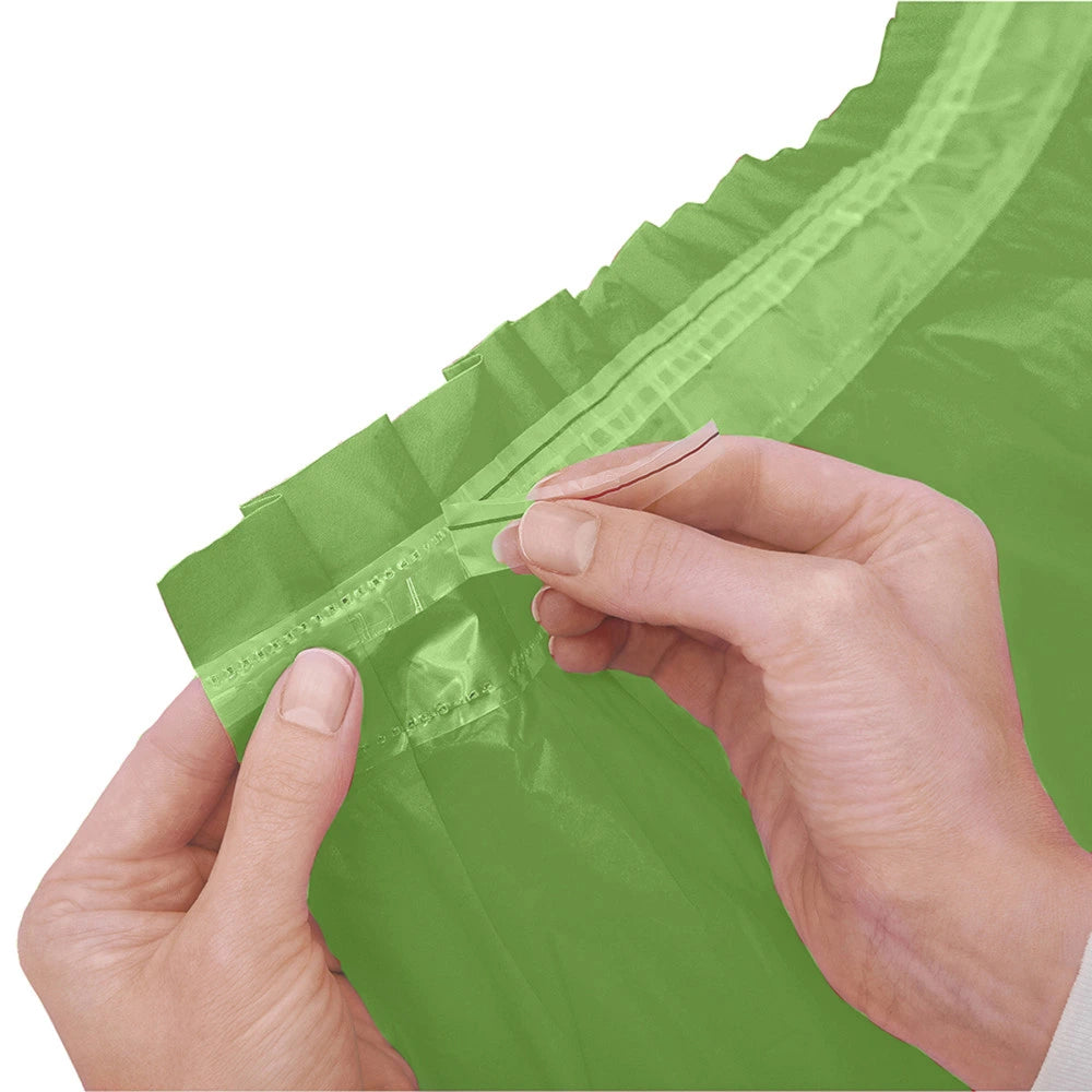 Lime Green Solid Plastic Table Skirt, 29"x14ft