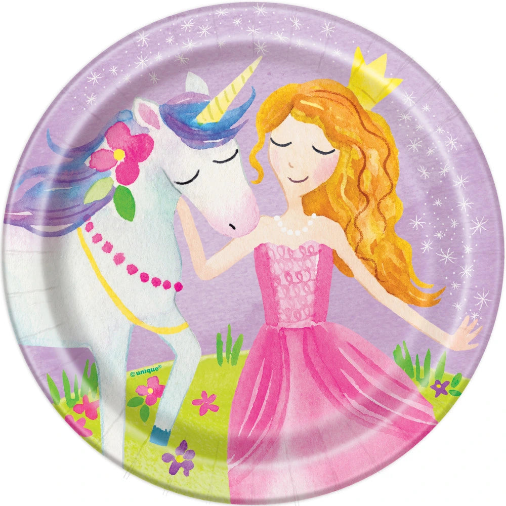 Magical Princess Round 7" Dessert Plates, 8 In A Pack