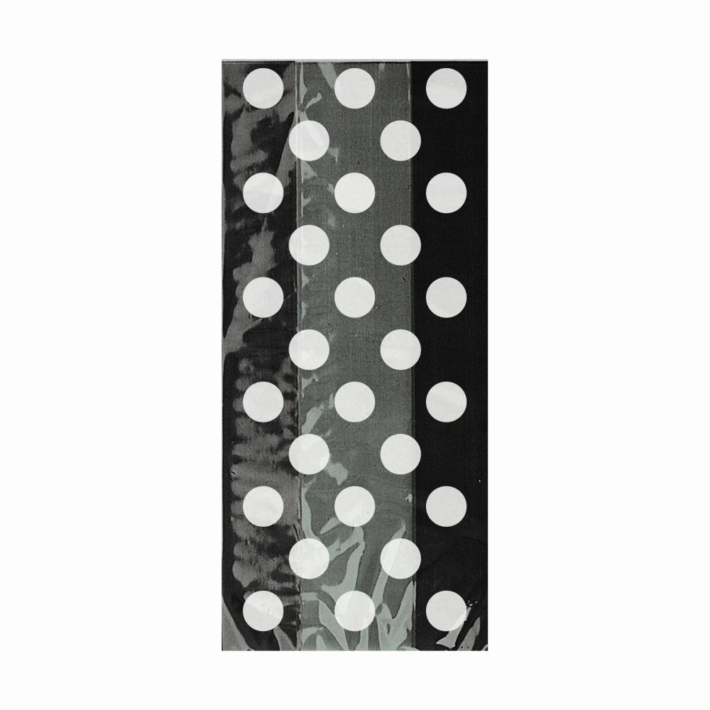 Midnight Black Dots Cellophane Bags, 20 In A Pack