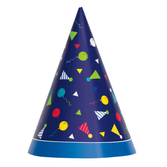 Peppy Birthday Party Hats, 8 In A Pack