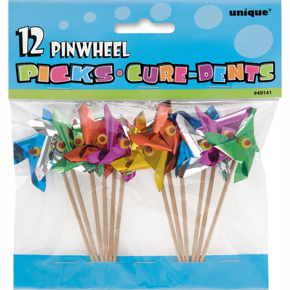 Pinwheel Picks 4", 12 In A Pack