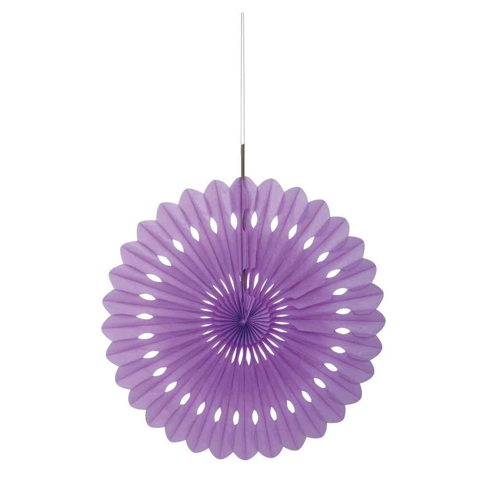Pretty Purple Solid 16" Tissue Paper Fan
