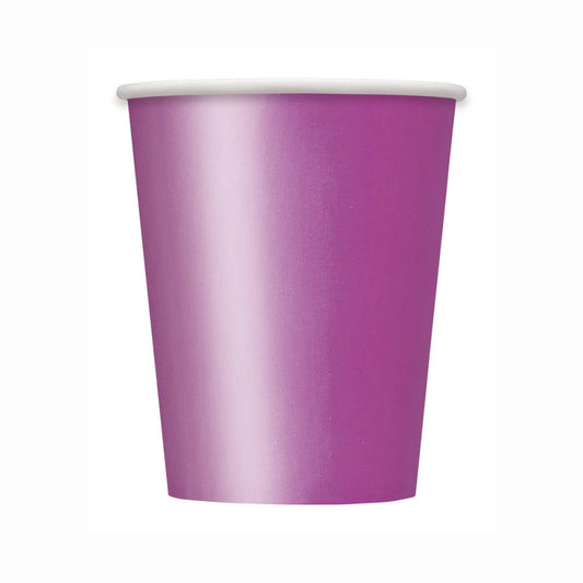Pretty Purple Solid 9oz Paper Cups, 14 In A Pack